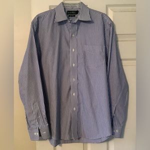 Ralph Lauren Dress Shirt Mens Blue Striped Button Down Size 16 34/35